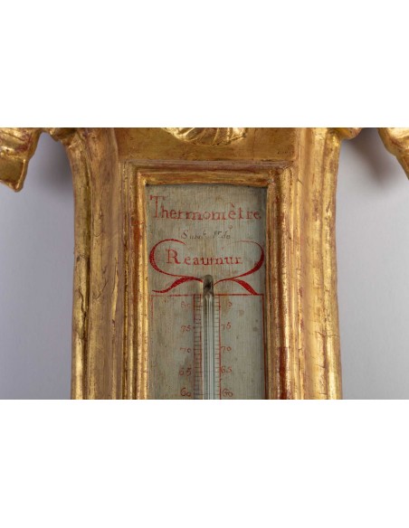 A Louis XVI period (1774 - 1793) barometer-thermometer. 18th century.