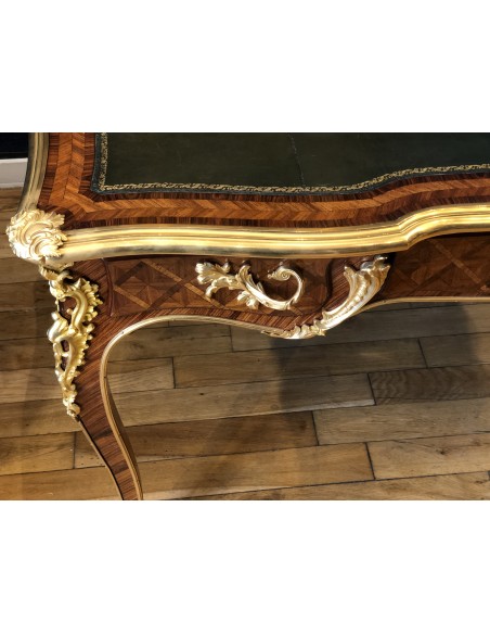 A Napoleon III period (1848 - 1870) desk in Louis XV style. 19th century.