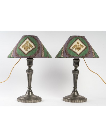 Paire de lampes.  XIXème siècle.