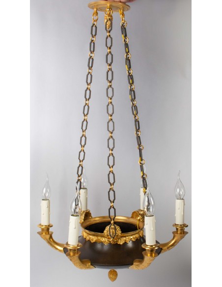 A Chandelier in the First Empire Style.  19 century.
