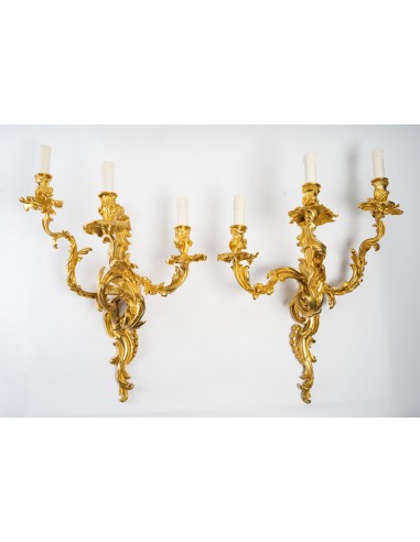 A Pair of Wall-lights in Louis XV...