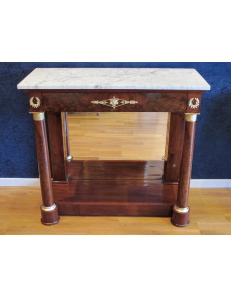 Paire de consoles d'époque 1er Empire (1804 - 1815).  XIXème siècle.