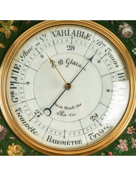 A Napoleon III period (1851 - 1870) Barometer - Thermometer.  19th century.