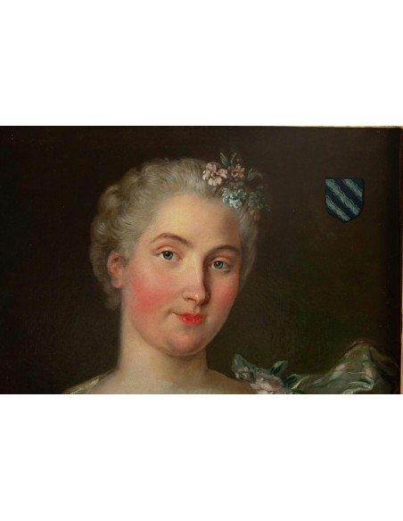 Portrait de Pauline Cadeau de Cerny. XVIIIème siècle.