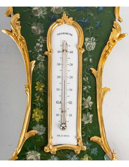 A Napoleon III period (1851 - 1870) Barometer - Thermometer.  19th century.