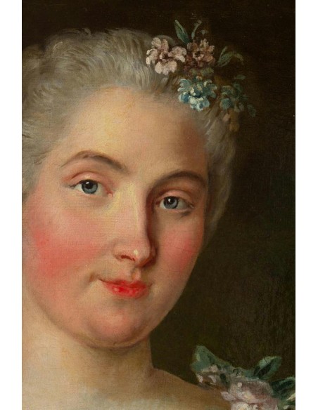 Portrait of Pauline Cadeau of Cerny. 18th century.