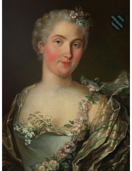 Portrait de Pauline Cadeau de Cerny. XVIIIème siècle.