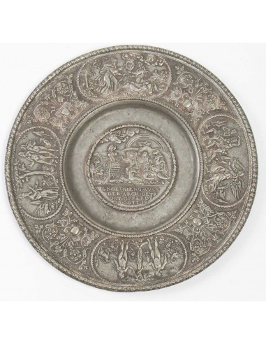Paten Decorated in Relief.  17th...