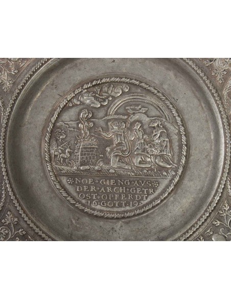 Paten Decorated in Relief.  17th century.