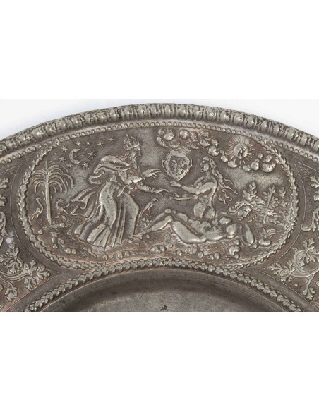 Paten Decorated in Relief.  17th century.
