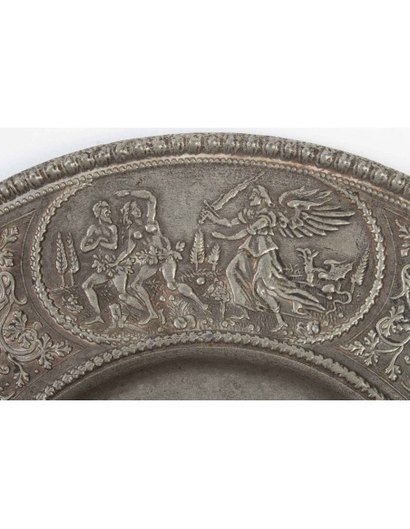 Paten Decorated in Relief.  17th century.