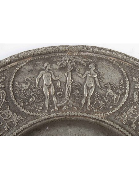 Paten Decorated in Relief.  17th century.