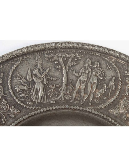 Paten Decorated in Relief.  17th century.