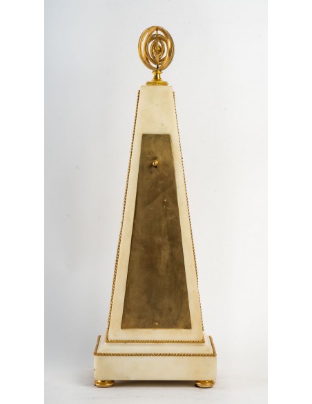 A Louis XVI Period (1774 - 1793) Obelisk Clock.   18th century.