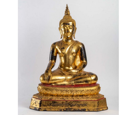 Bouddha en bronze.  XIXème...