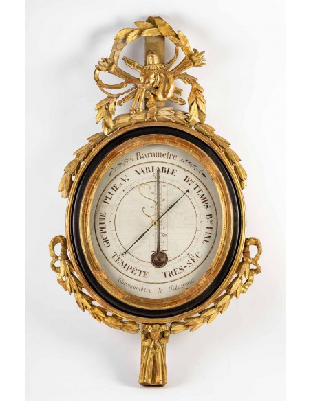 A Louis XVI Period (1774 - 1793) Barometer - Thermometer.  18th century.