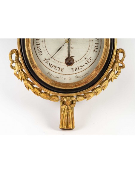 A Louis XVI Period (1774 - 1793) Barometer - Thermometer.  18th century.