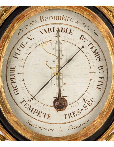 A Louis XVI Period (1774 - 1793) Barometer - Thermometer.  18th century.