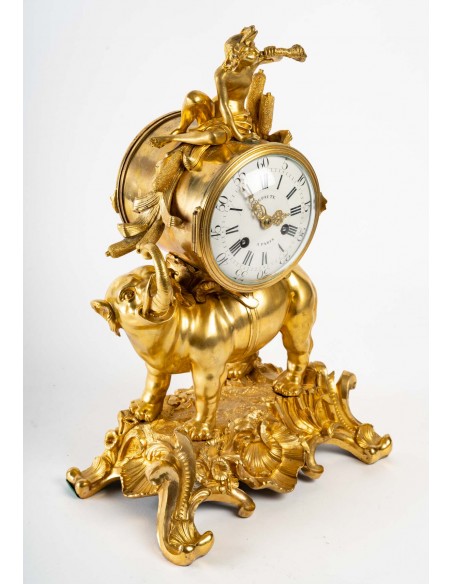 A Clock in Louis XV Style.  19th century.