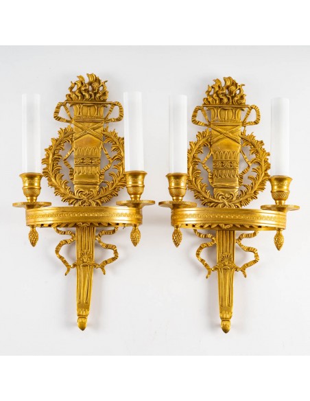 A Pair of Wall - Lights in 1st Empire Style. 20th century.