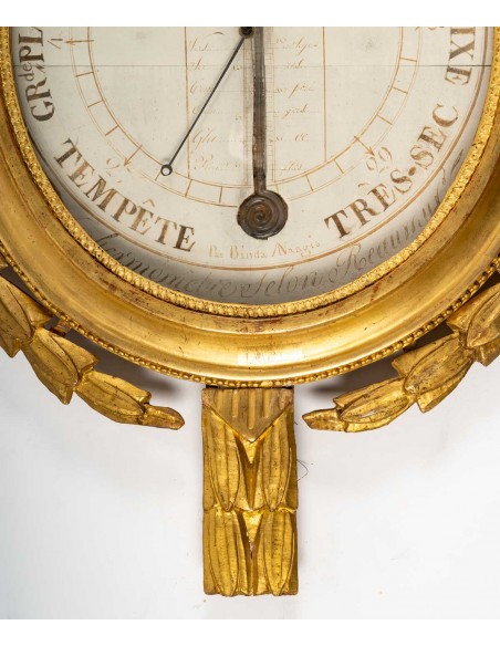 A Louis XVI Period (1774 - 1793) Barometer - Thermometer.   18th century.