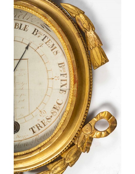 A Louis XVI Period (1774 - 1793) Barometer - Thermometer.   18th century.