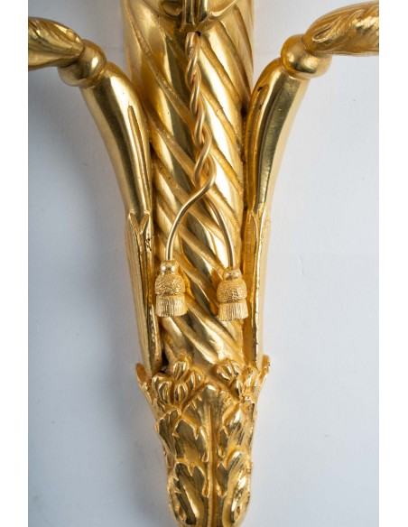 A Pair of Wall - Lights in Louis XVI Style.  19th century.
