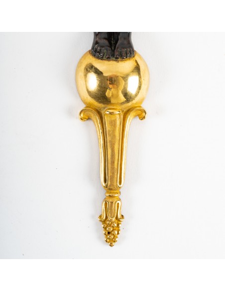 A Napoleon III Period (1852 - 1870) Pair of Wall - Lights in 1st Empire Style.  19th century.
