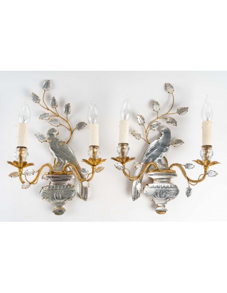 A Pair of Maison Baguès Wall-Ligths.  20th century.