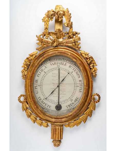 A Louis XVI Period (1774 - 1793) Barometer - Thermometer. 18th century.