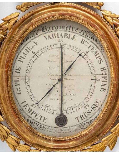 A Louis XVI Period (1774 - 1793) Barometer - Thermometer. 18th century.