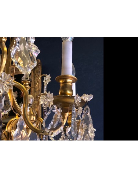 A Louis XV style chandellier from the Napoleon III period (1848 - 1871). 19th century.