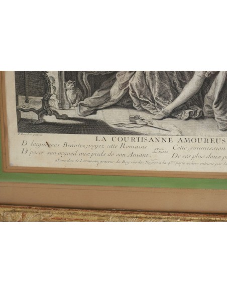 A Pair of Engravings: La Jeunesse. La Courtisane amoureuse.  18th century.