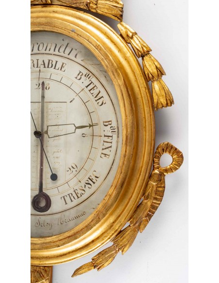 A Louis XVI Period (1774 - 1793) Barometer - Thermometer. 18th century.