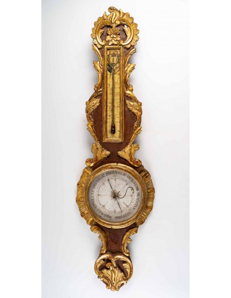 Baromètre - thermomètre d'époque Louis XV ( 1724 - 1774).  XVIIIème siècle.