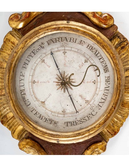 A Louis XV Period ( 1724 - 1774) Barometer - Thermometer.  18th century..