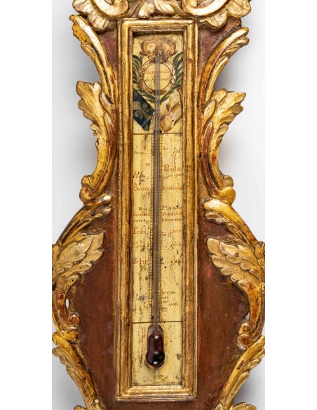Baromètre - thermomètre d'époque Louis XV ( 1724 - 1774).  XVIIIème siècle.