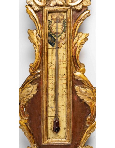 A Louis XV Period ( 1724 - 1774) Barometer - Thermometer.  18th century..