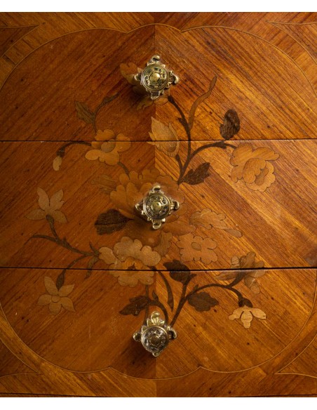 A Pair of Bedside Tables in Louis XV Style.