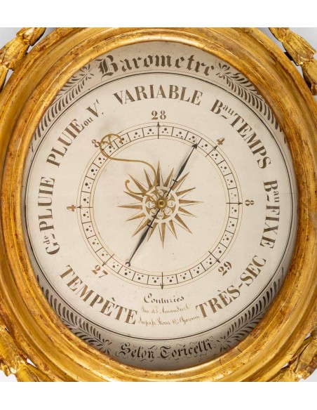 Baromètre d'époque Louis XVI (1774 - 1793).  XVIIIe siècle.