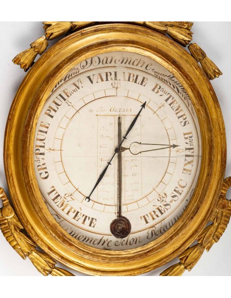 A Louis XVI Period (1774 - 1793) Barometer - Thermometer.  18th century.