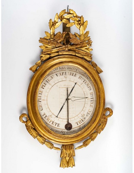 A Louis XVI Period (1774 - 1793) Barometer - Thermometer.  18th century.