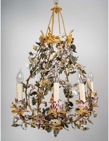 A Chandelier Decorated with...