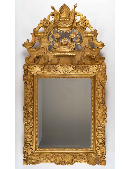 Miroir d'époque Louis XIV (1643 - 1715).  XVIIe siècle.