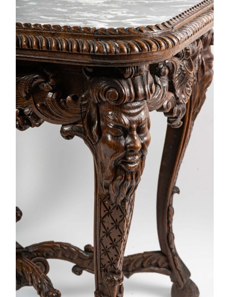 Table à gibier de style Régence d'époque Napoléon III (1851 - 1870).  XIXe siècle.