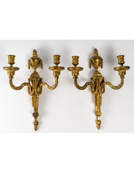 A Louis XVI Period (1774 - 1793) Pair of Wall-Lights.  18th century.