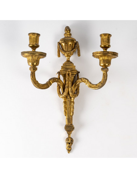 A Louis XVI Period (1774 - 1793) Pair of Wall-Lights.  18th century.