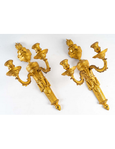 A Pair of Wall - Lights in Louis XVI...