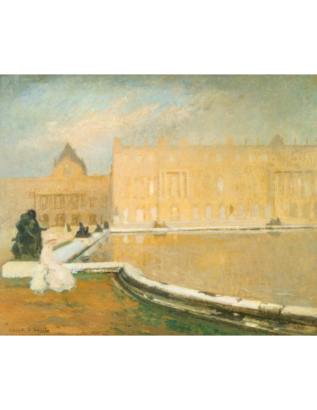 Lucien-Victor Guirand de Scevola (1871 - 1950) : La grand bassin dans le parc du château de Versailles.