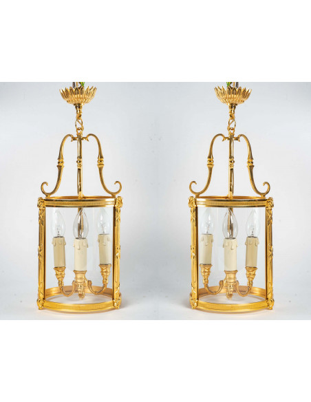A Pair of Lanterns in Louis XVI Style.  20th century.